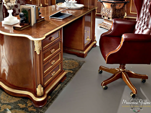 13302 - Rectangular wooden writing desk with drawers _ Modenese Luxury Interiors